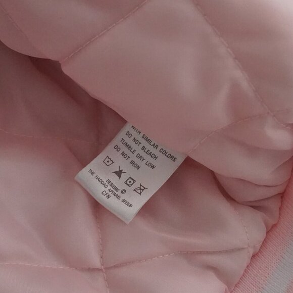 Major League Baseball New York Yankees Pink Button Up Varsity Jacket L(14/16) - Picture 12 of 13